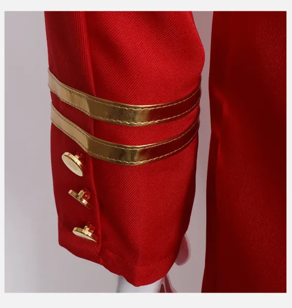 Design Black Gold-Trimmed Tailcoat Outerwear.coat - 14