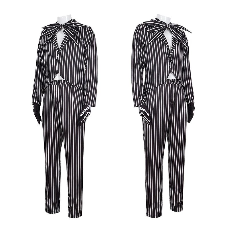 Unbranded Matching Sets Jack Skeleton striped costume set image 3