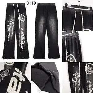 Hellstar Trousers Graphic Drawstring Wide-Leg product detail image 2