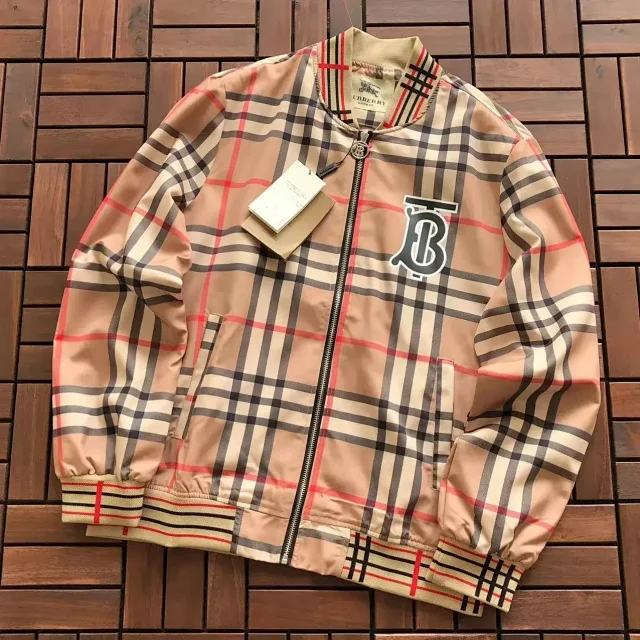 Burberry Jackets Logo and check-print jacket styles product detail image 9