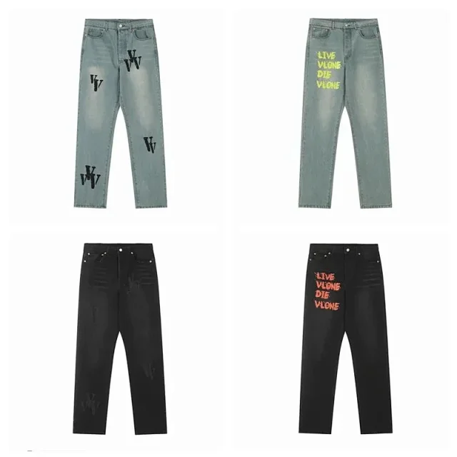 Unbranded Jeans Graphic Print Straight-Leg product detail image 3