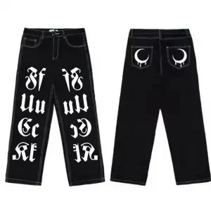 Unbranded Jeans Graphic Print Straight-Leg image 8