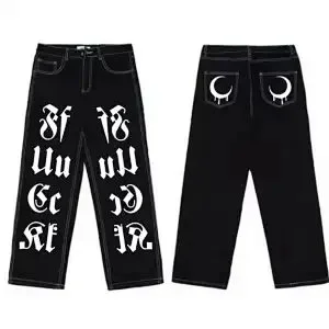 Unbranded Jeans Graphic Print Straight-Leg product detail image 8