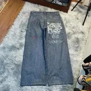 Unbranded Jeans Graphic Print Straight-Leg — 28