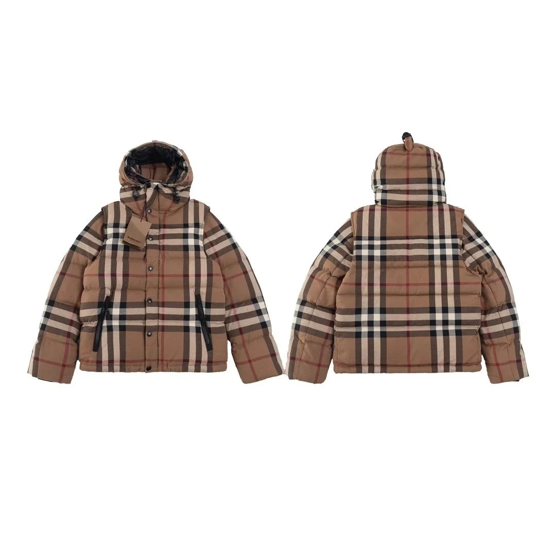 Burberry Down Jackets Quilted hooded puffer jacket — 24