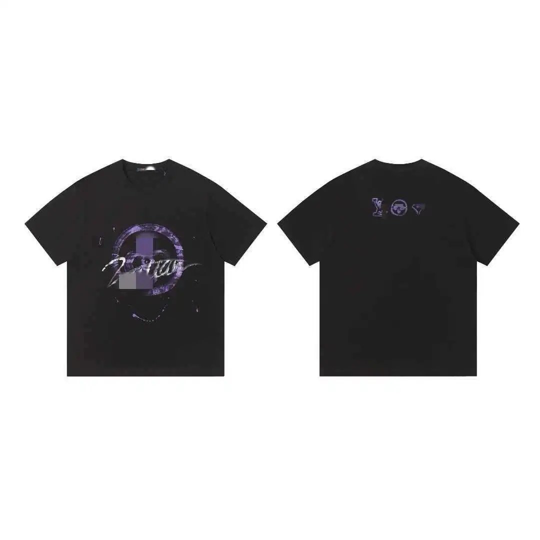 Balenciaga T-Shirts Short-Sleeve Graphic Print — 609 black