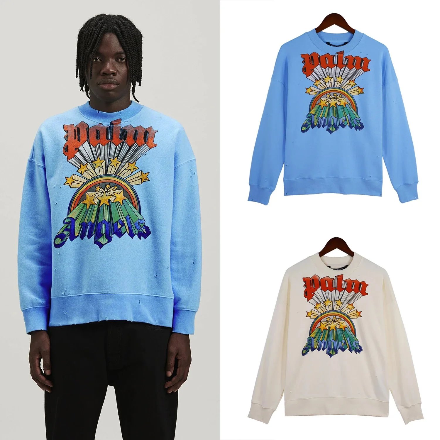 Palm Angels Graphic Print Black Hoodie - 4