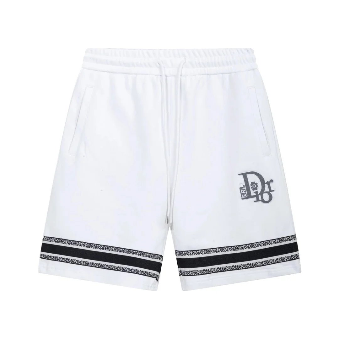 Dior CD Logo White Cotton Shorts - 8