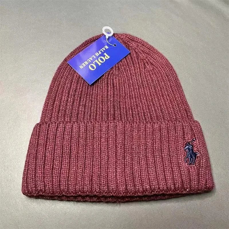 Ralph Lauren Hats Cuffed Knit Beanie with Embroidered Polo Pony — 13
