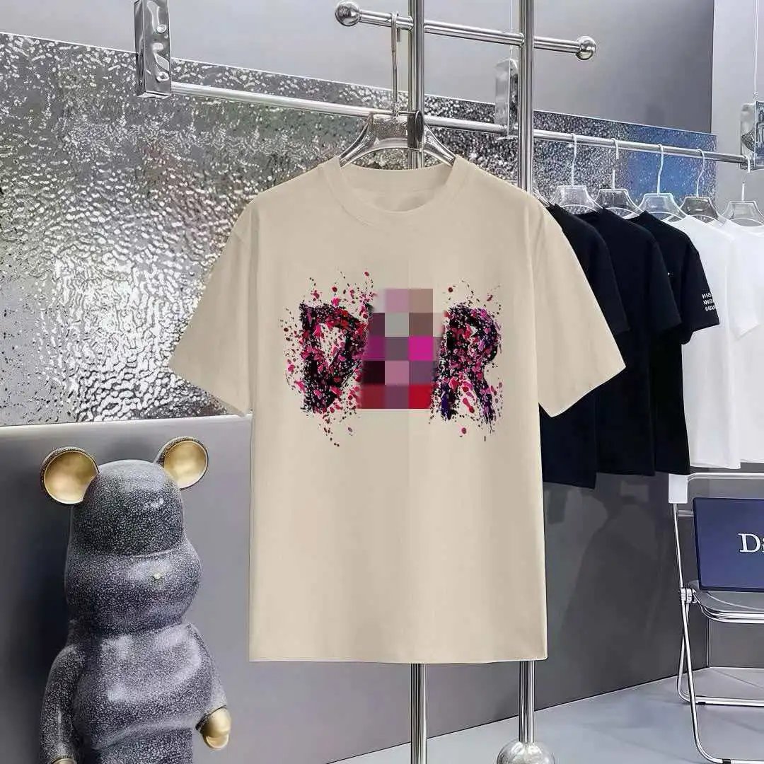Unbranded T-Shirts Crew Neck Short Sleeve Graphic Print — F 401 Apricot color