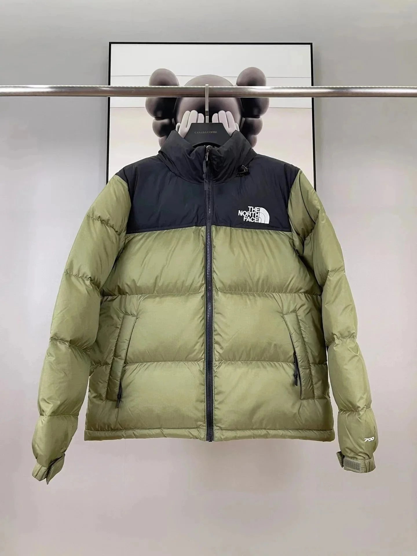 The North Face Down Jackets 700-fill color-block puffer jacket image 3