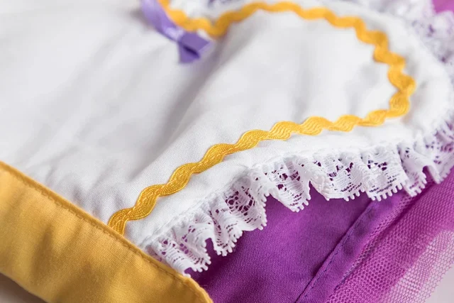 Unbranded Dresses Purple and pink princess cosplay dress with lace trim tulle skirt product detail image 11