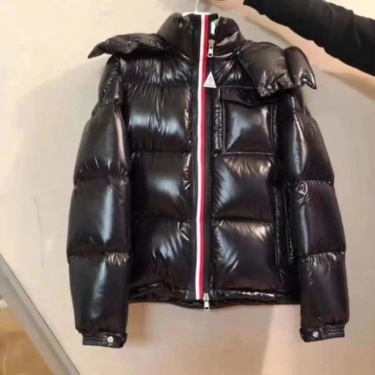 Moncler Down Jackets Glossy quilted hooded puffer jacket image 2