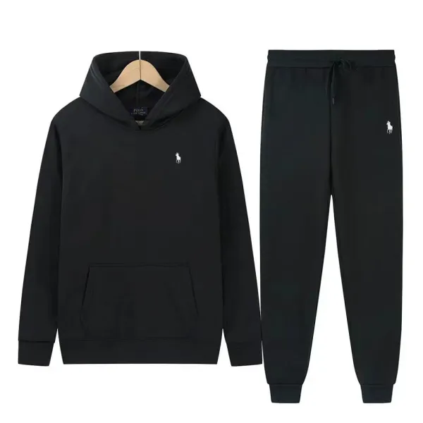 Polo Ralph Lauren Classic Black Hoodie and Sweatpants Set - 1