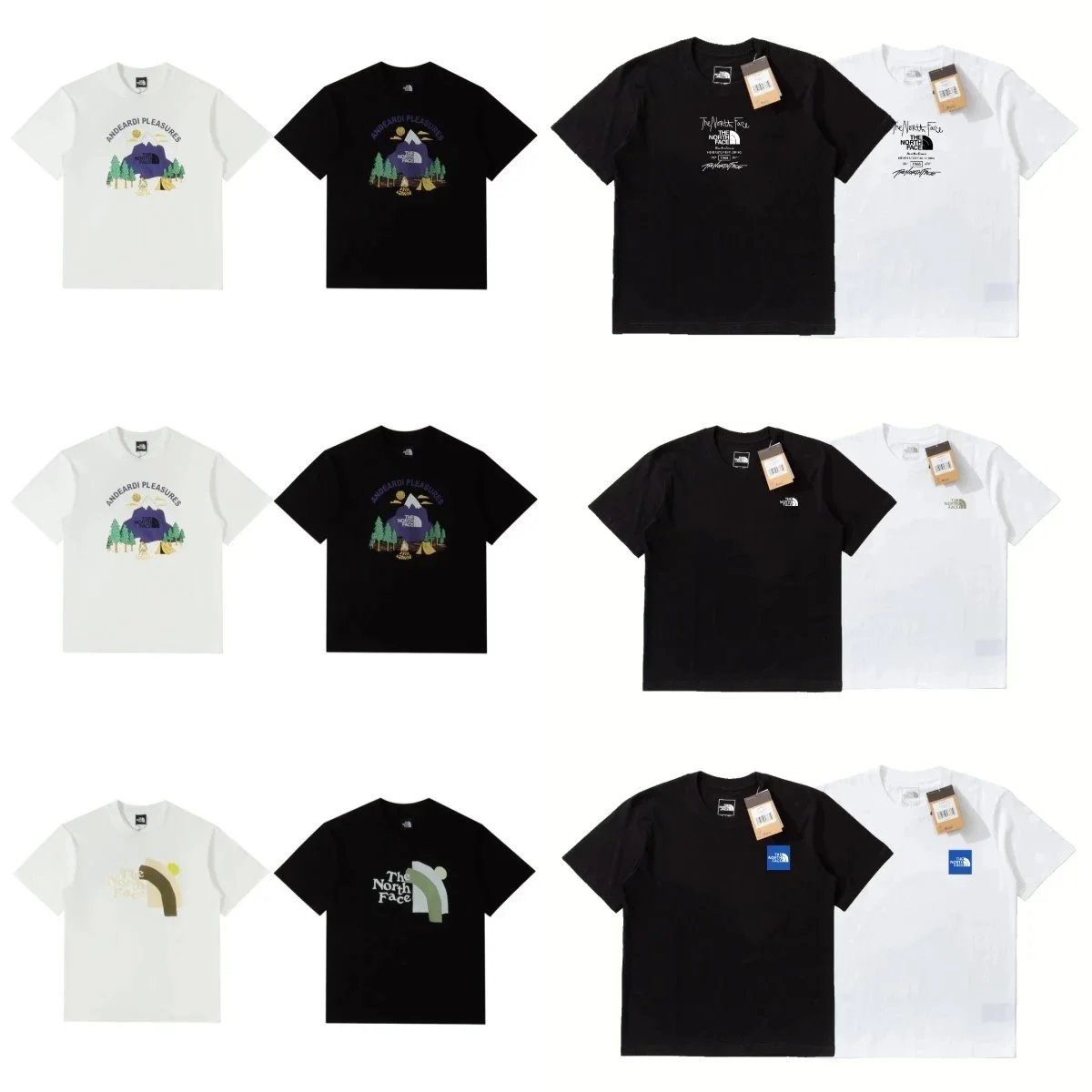 The North Face T-Shirt White Black Casual