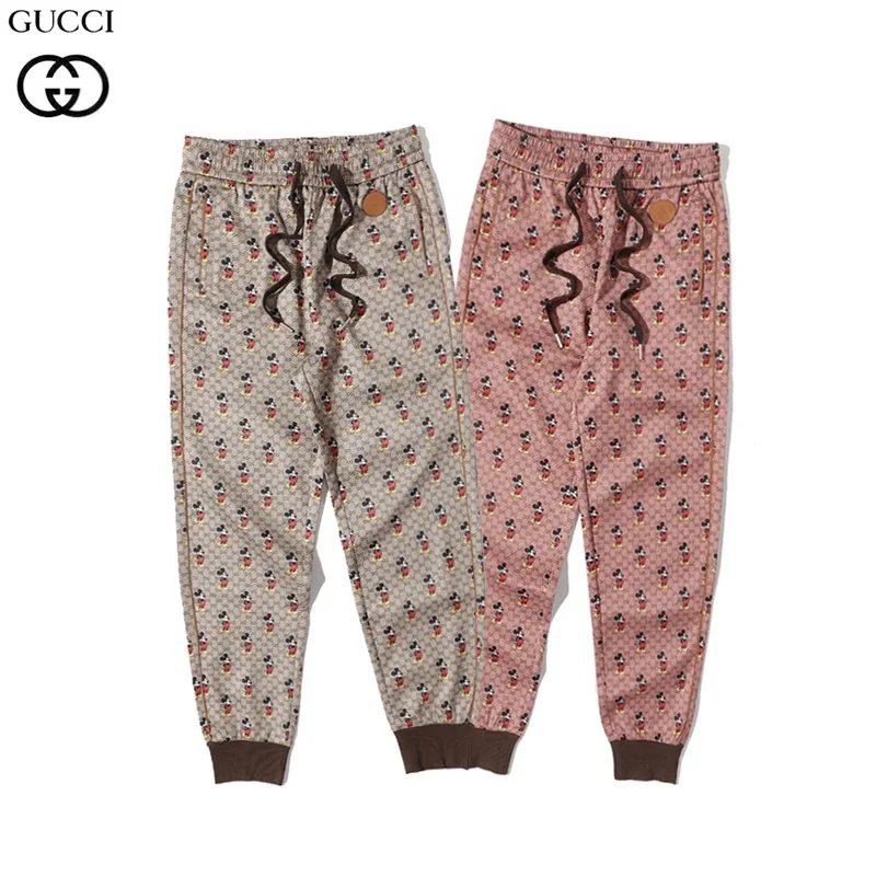 Gucci Track Pants Black with Pink and White Stripes Sweatpants - 10