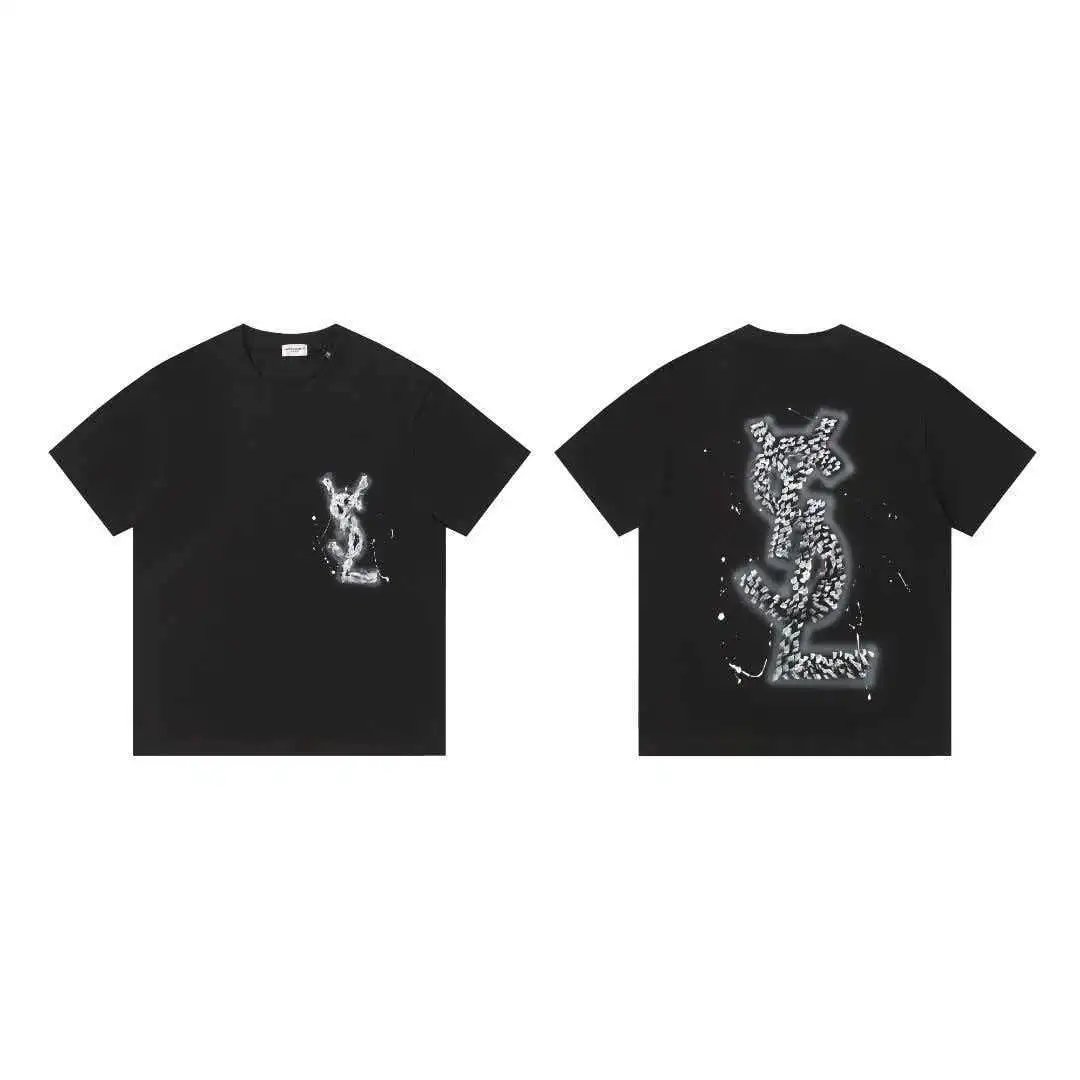 Balenciaga T-Shirts Short-Sleeve Graphic Print — 602 black