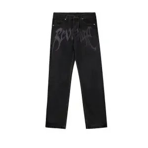Unbranded Jeans Graphic Print Straight-Leg — 02