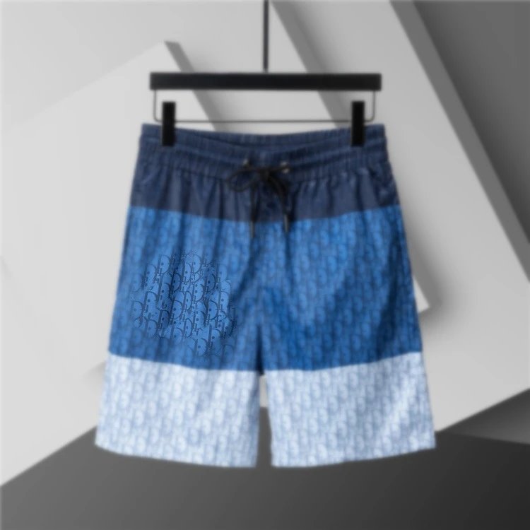 Louis Vuitton Shorts Elastic-Waist Drawstring Monogram Print — 3844 blue