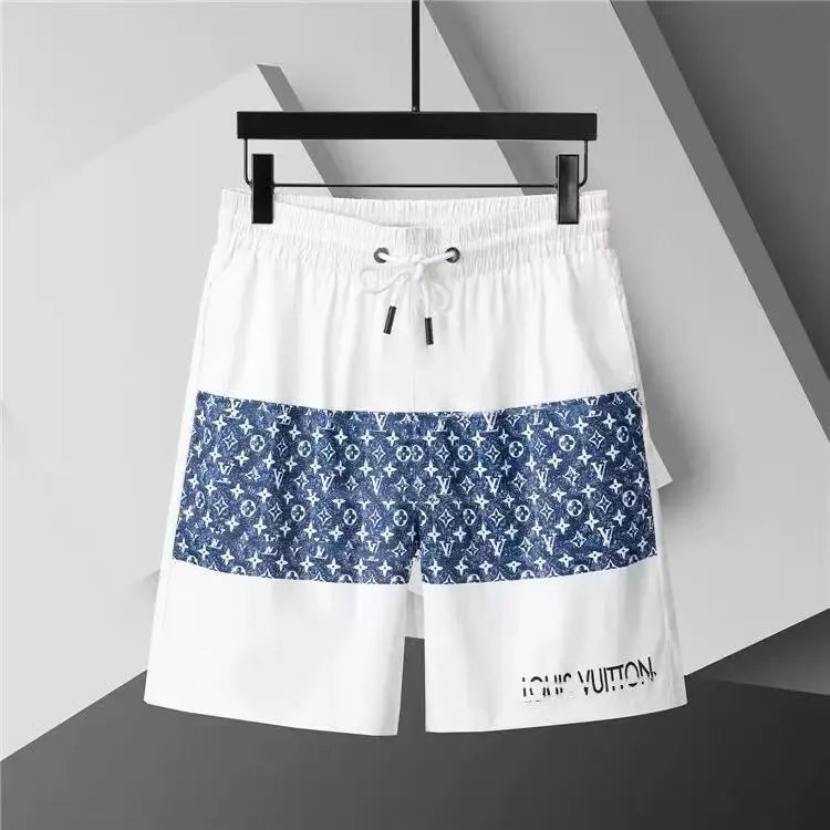 Louis Vuitton Shorts Elastic-Waist Drawstring Monogram Print — 3802 white