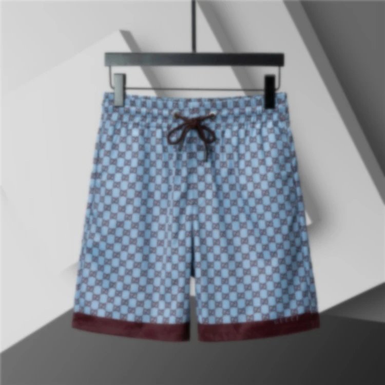 Louis Vuitton Shorts Elastic-Waist Drawstring Monogram Print — 3833 blue