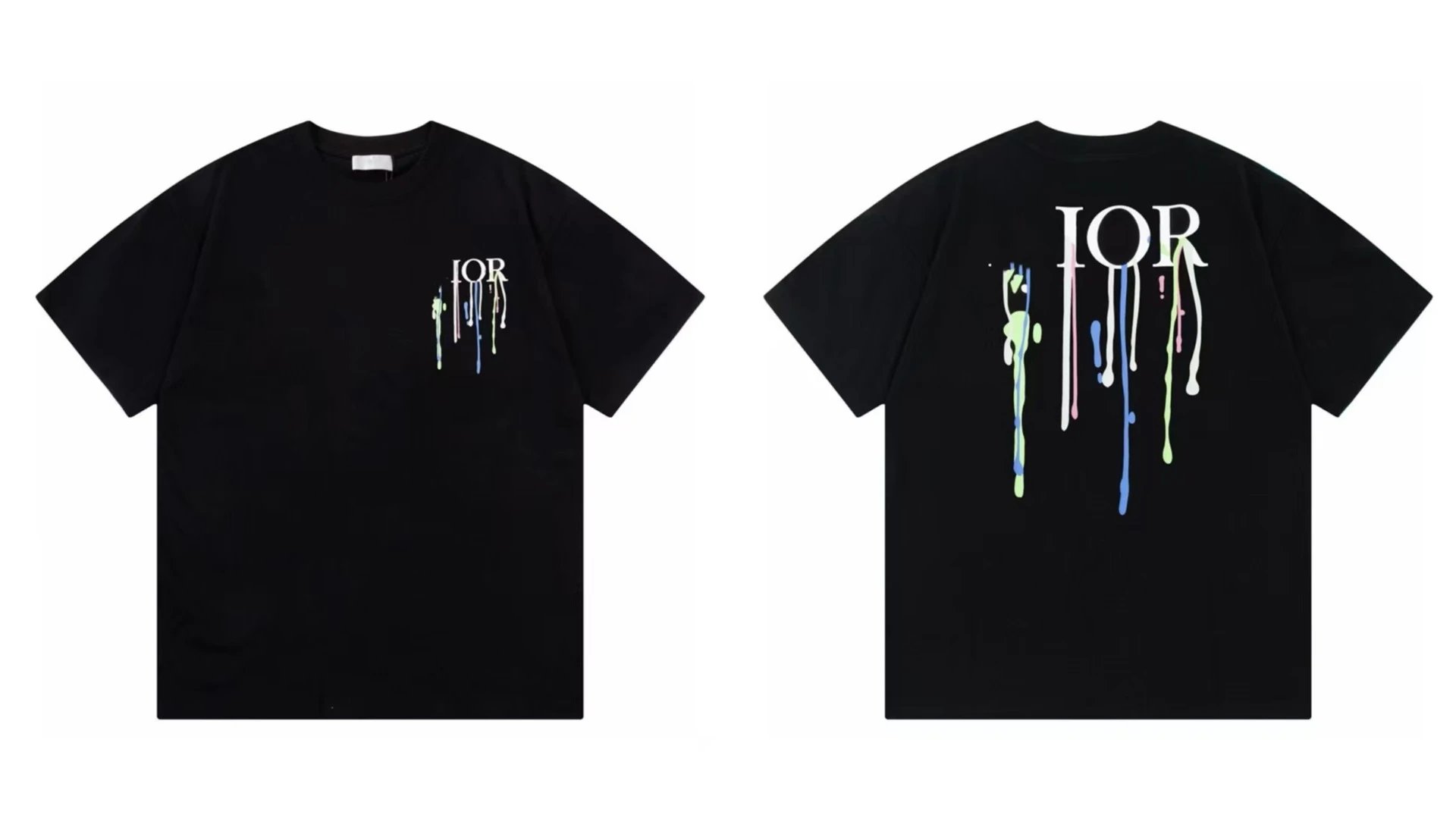 Unbranded T-Shirts Crew Neck Short Sleeve Graphic Print — F 022 Black