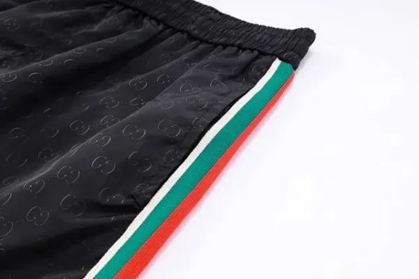 Gucci GG Monogram Black Shorts with Web Stripe - 7