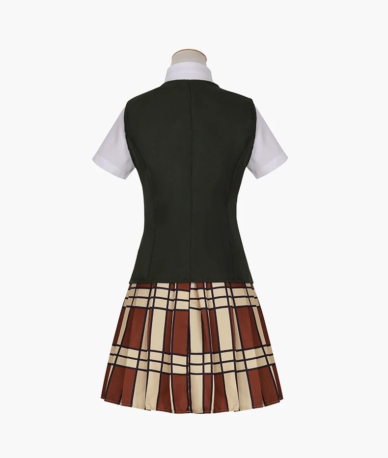 Design Blue Plains Grapefruit Set Pink Shirt Plaid Skirt Red Bow Tie Sets - 8
