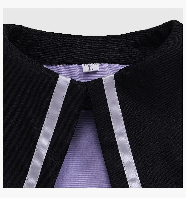 Design World Plan (Sai ) Cosplay Set Black Purple Plaid T-Shirt Skirt Ensemble - 14
