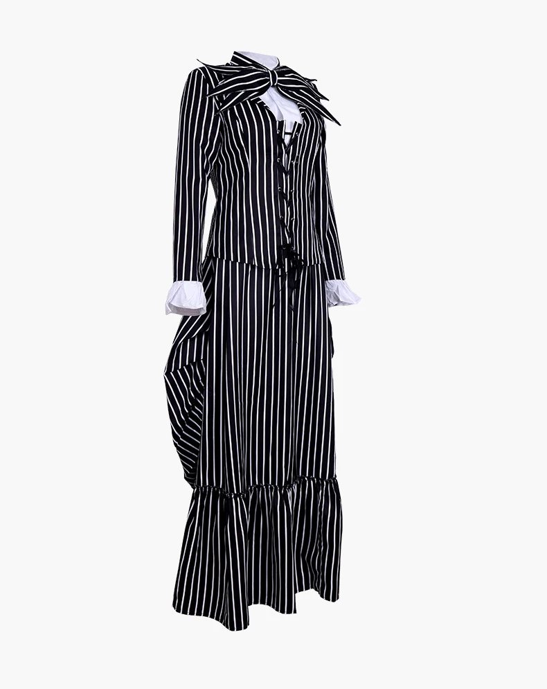 Design Jack Skeleton Set Black and White Striped Costume Set Sets - 16