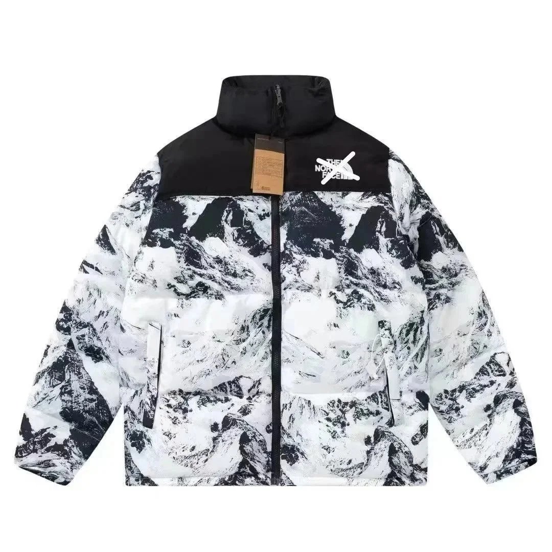 The North Face Down Jackets 700-fill color-block puffer jacket image 14