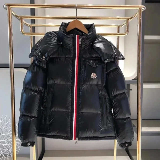 Moncler Down Jackets Hooded shiny puffer jacket product detail image 5