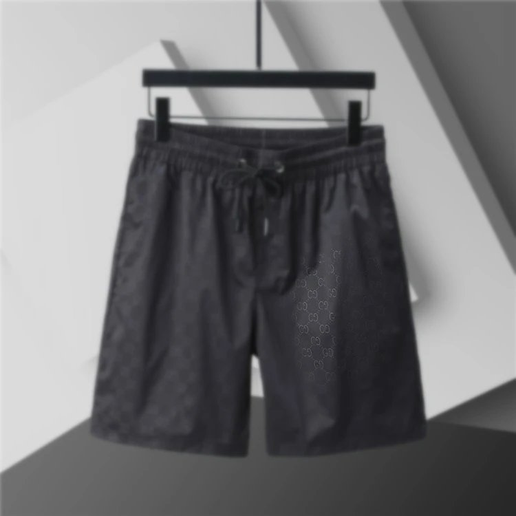 Louis Vuitton Shorts Elastic-Waist Drawstring Monogram Print — 3856 black