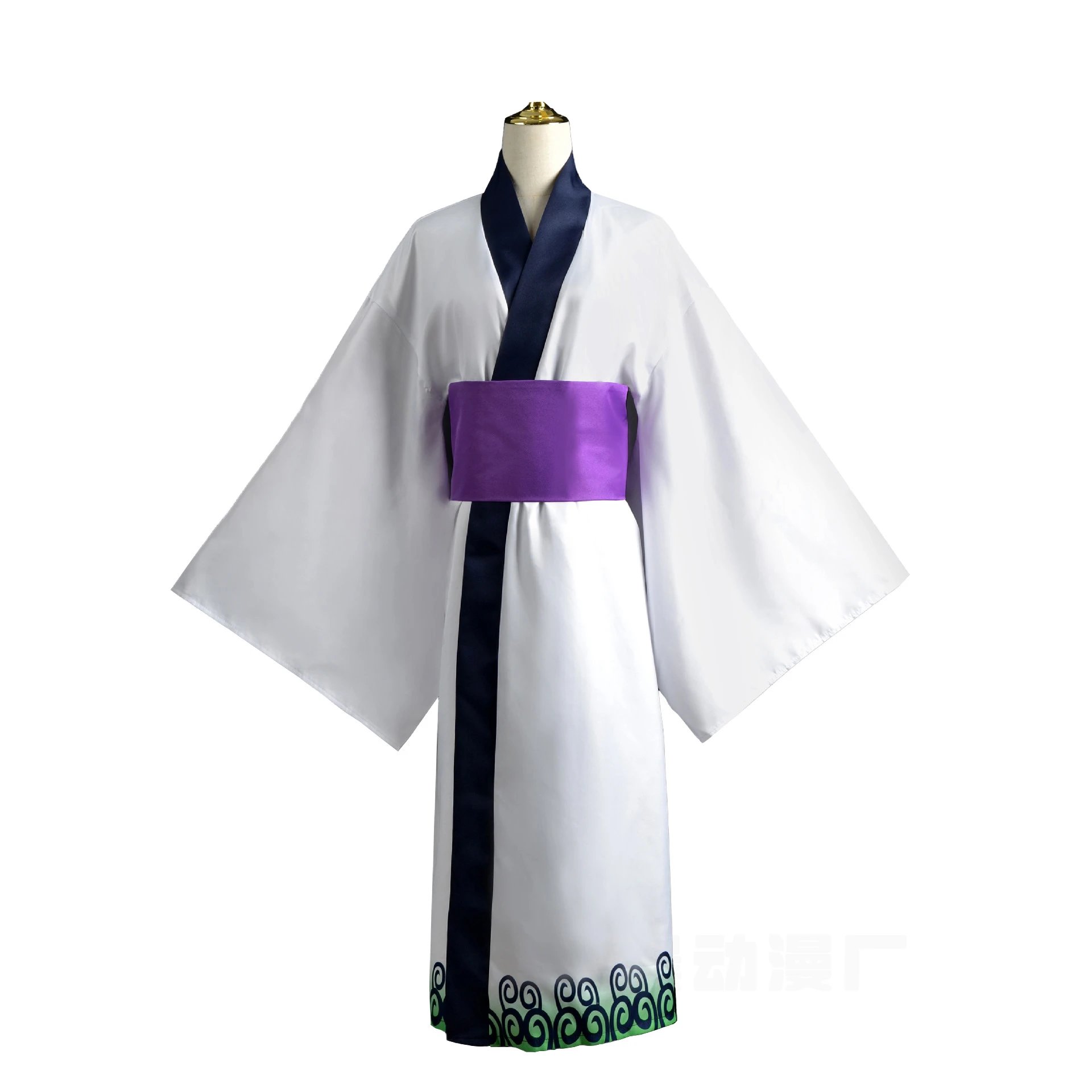 Design Red Kimono-Style Robe with Blue Floral Pattern Sleepwear - 19
