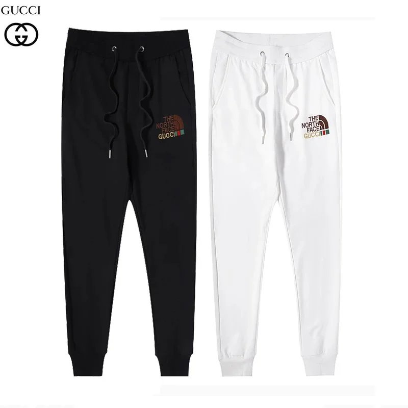 Gucci Track Pants Black with Pink and White Stripes Sweatpants - 3