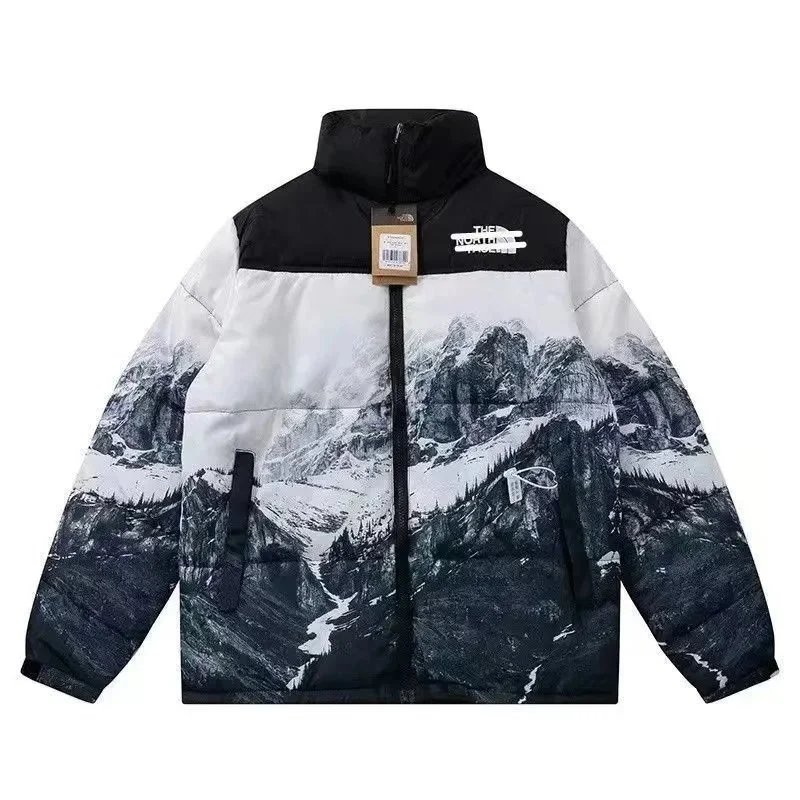 The North Face Down Jackets 700-fill color-block puffer jacket image 13