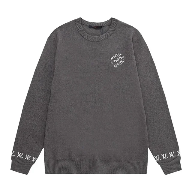 Louis Vuitton Knitwear Crew-Neck Logo Knit Sweater product detail image 3