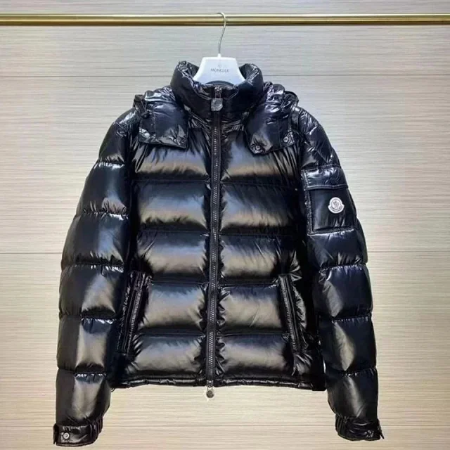 Moncler Down Jackets Glossy quilted hooded puffer jacket product detail image 6