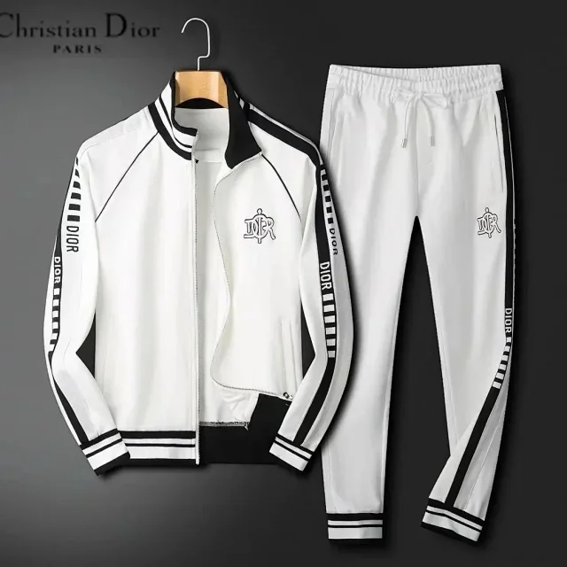 Dior Tracksuits Oblique logo-print zip track jacket and joggers product detail image 8