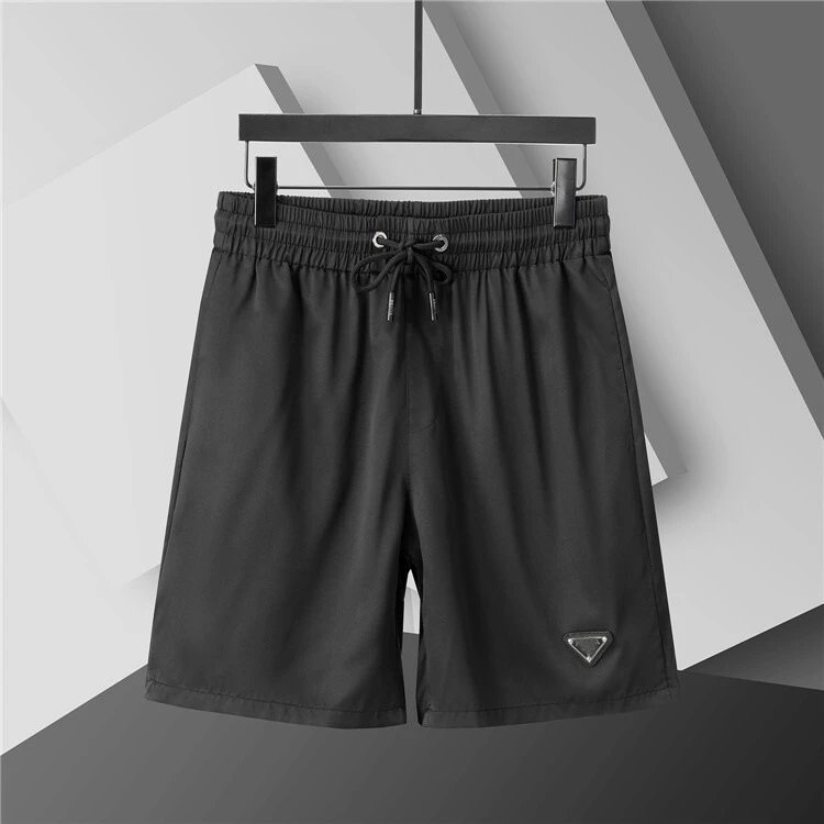 Louis Vuitton Shorts Elastic-Waist Drawstring Monogram Print — 3810 black