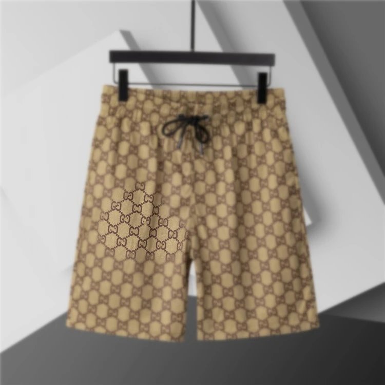 Louis Vuitton Shorts Elastic-Waist Drawstring Monogram Print — 3688 Khaki