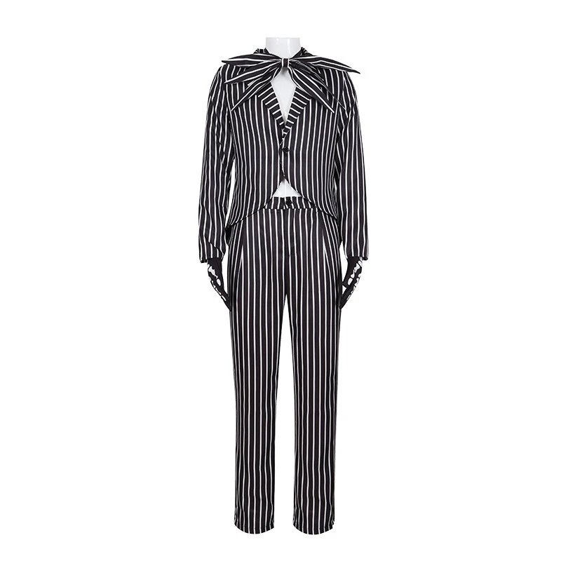 Unbranded Matching Sets Jack Skeleton striped costume set image 5