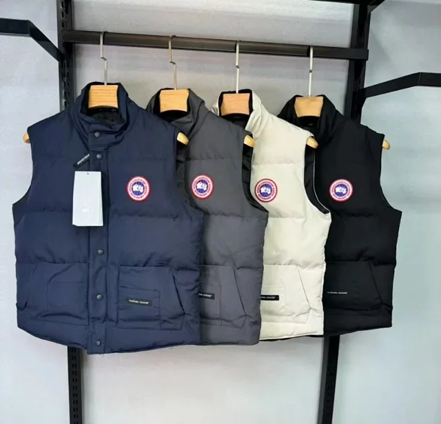 Canada Goose Vests Quilted stand-collar puffer vest with snap front and patch pockets product detail image 2