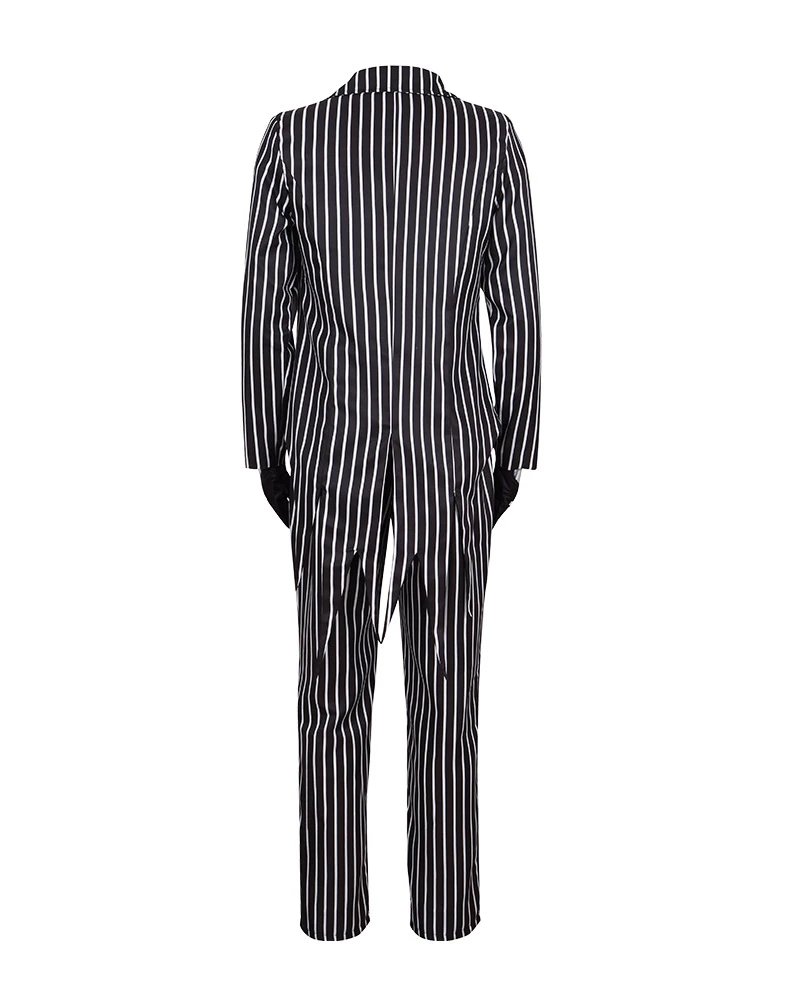 Design Jack Skeleton Set Black and White Striped Costume Set Sets - 7