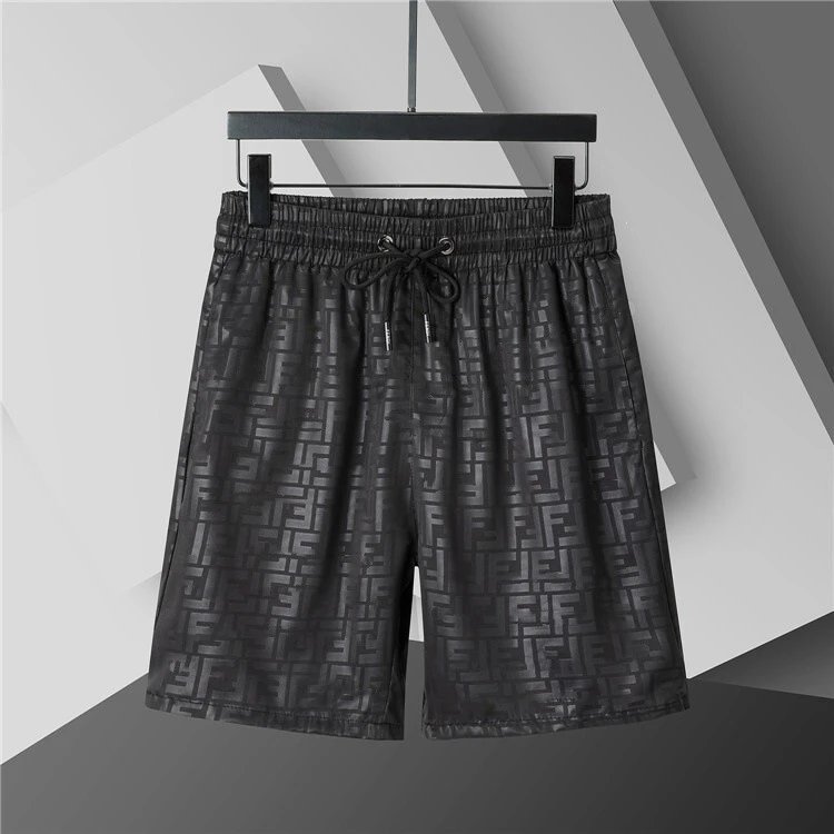 Louis Vuitton Shorts Elastic-Waist Drawstring Monogram Print — 3815 black