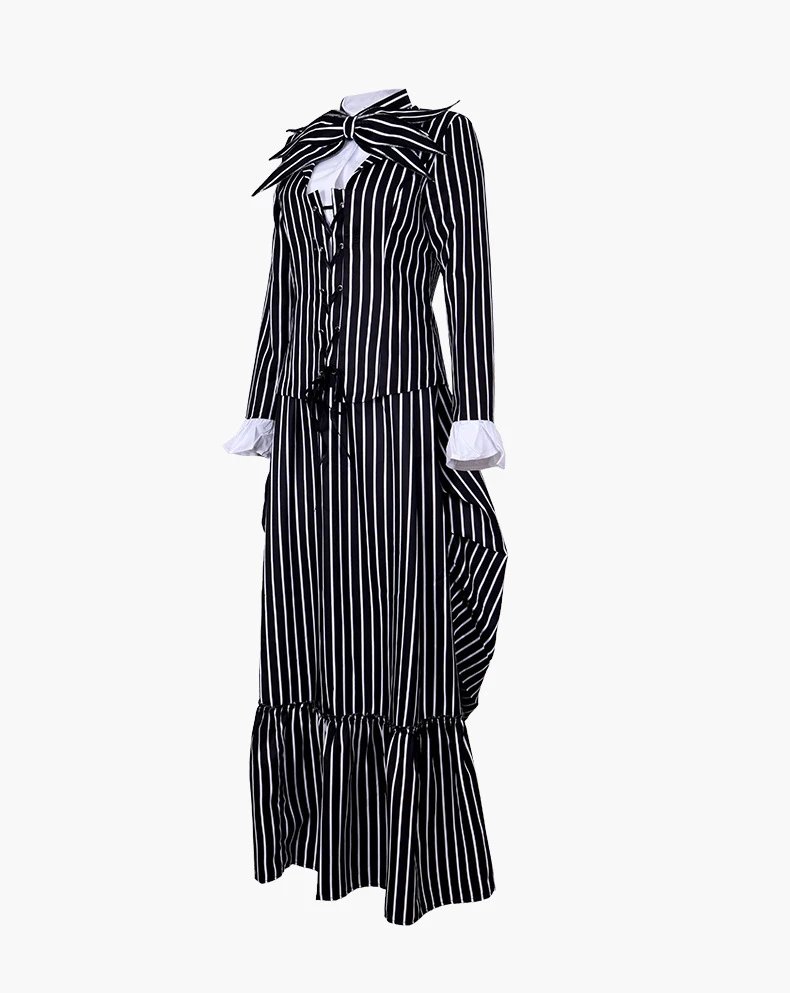Design Jack Skeleton Set Black and White Striped Costume Set Sets - 15