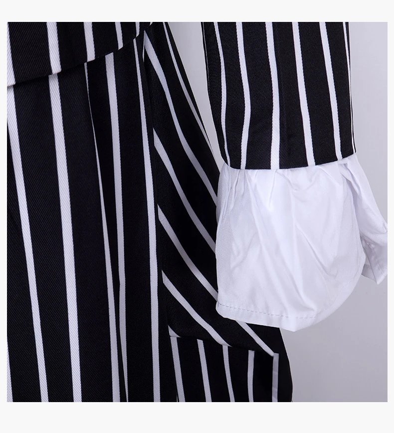 Design Jack Skeleton Set Black and White Striped Costume Set Sets - 20