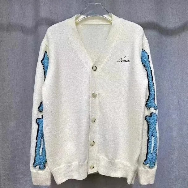 MLB New York Yankees All-Over Logo Cardigan Beige Knit Cardigan - 11
