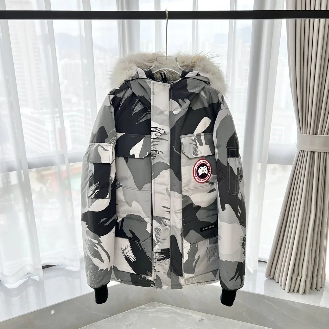 Canada Goose Down Jackets Hooded Parka with Fur Trim — 37