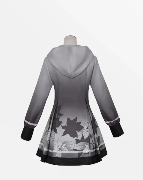 Design Xiaoshan Ruixi Set Gray Dress with Bow and Belt Dress - 7
